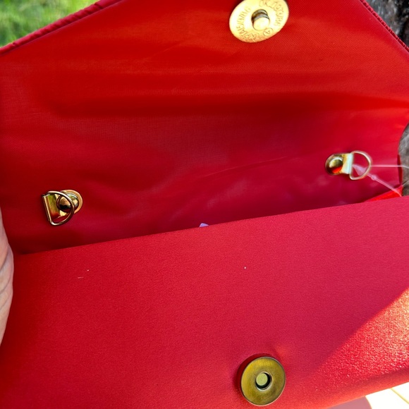 Red Satin Special Occasion Clutch NWT - Picture 8 of 9